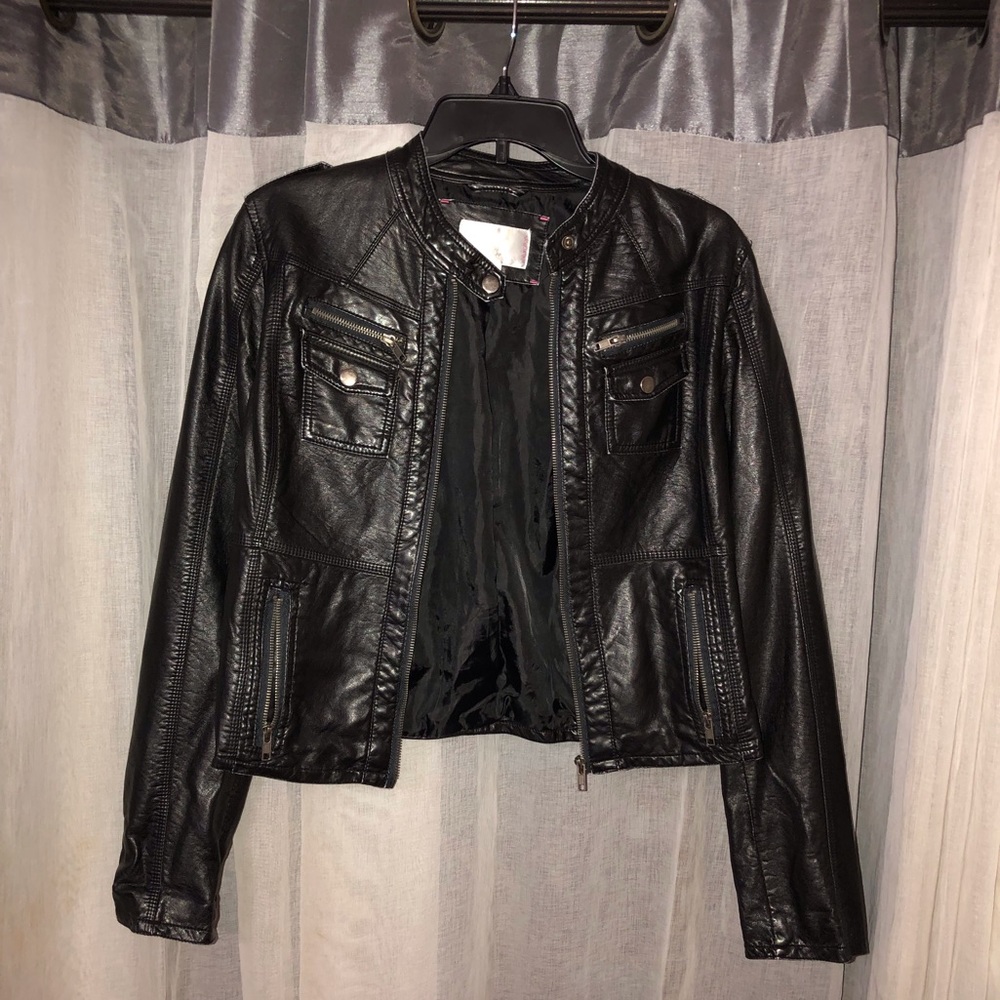 Faux leather jacket